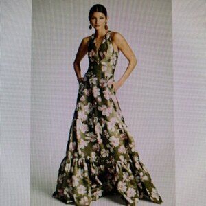 Sachin & Babi Rori Gown - Moss Magnolia, Size 0